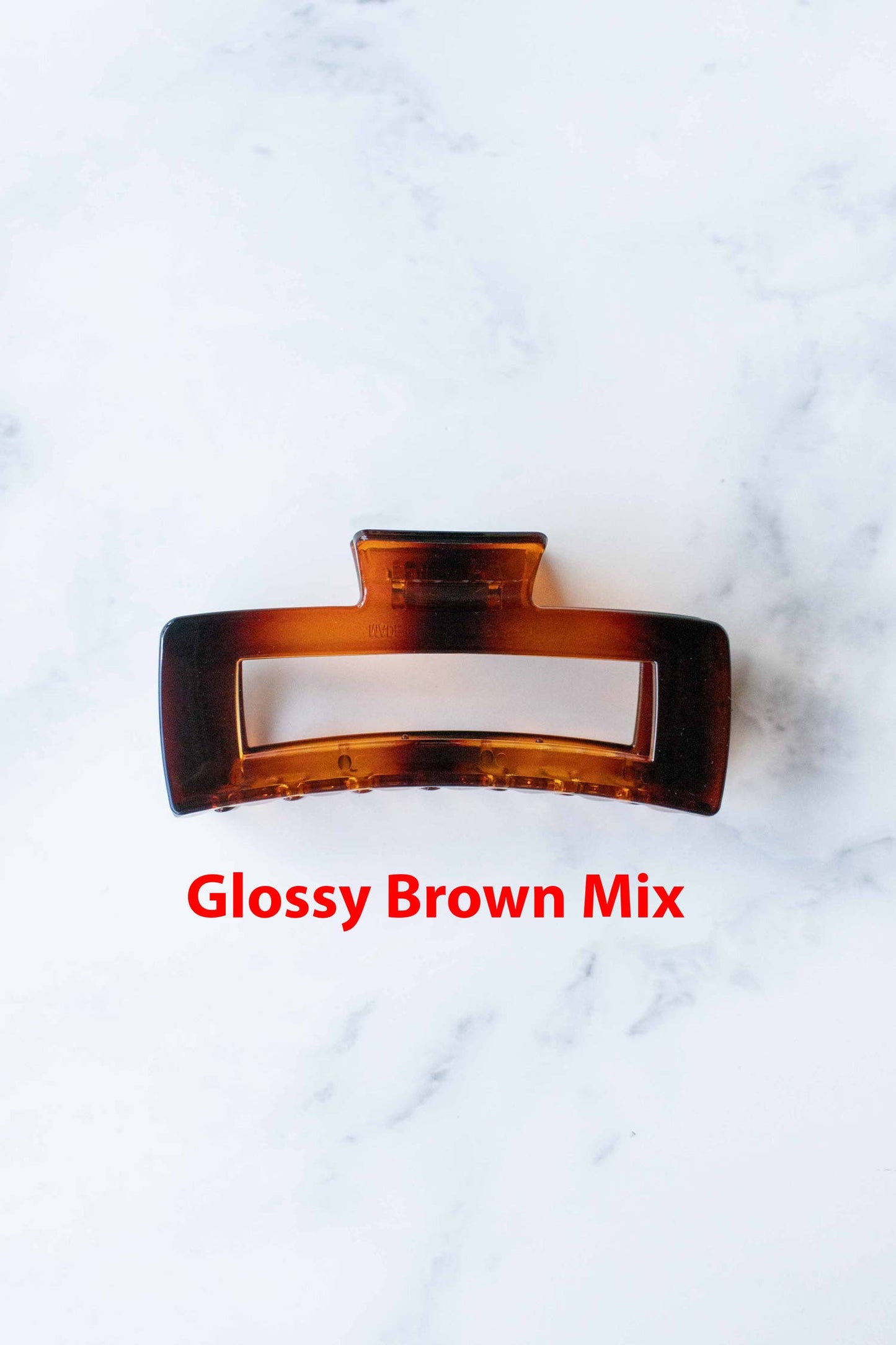 Jumbo Square Hair Clip: Matt Sage