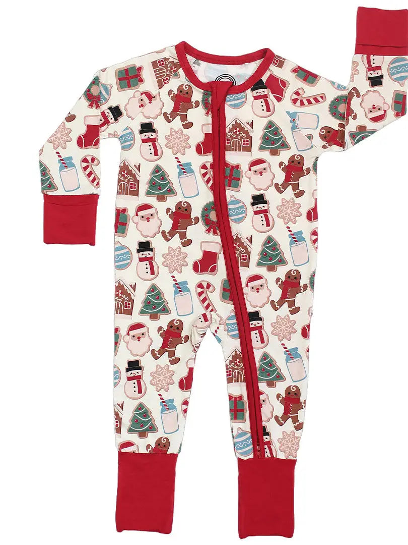 Milk and Cookies Convertible Footie Pajama