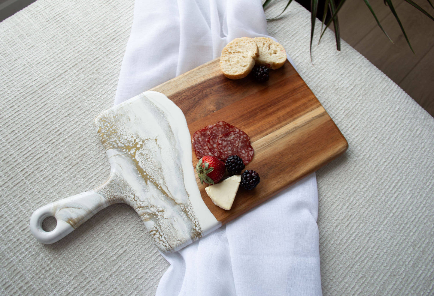 Medium Acacia Cheese Boards in Navy
