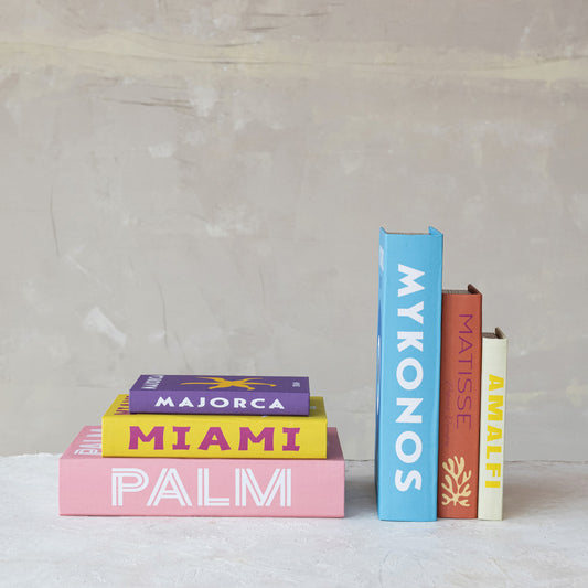 Wood & Canvas Book Storage Boxes
