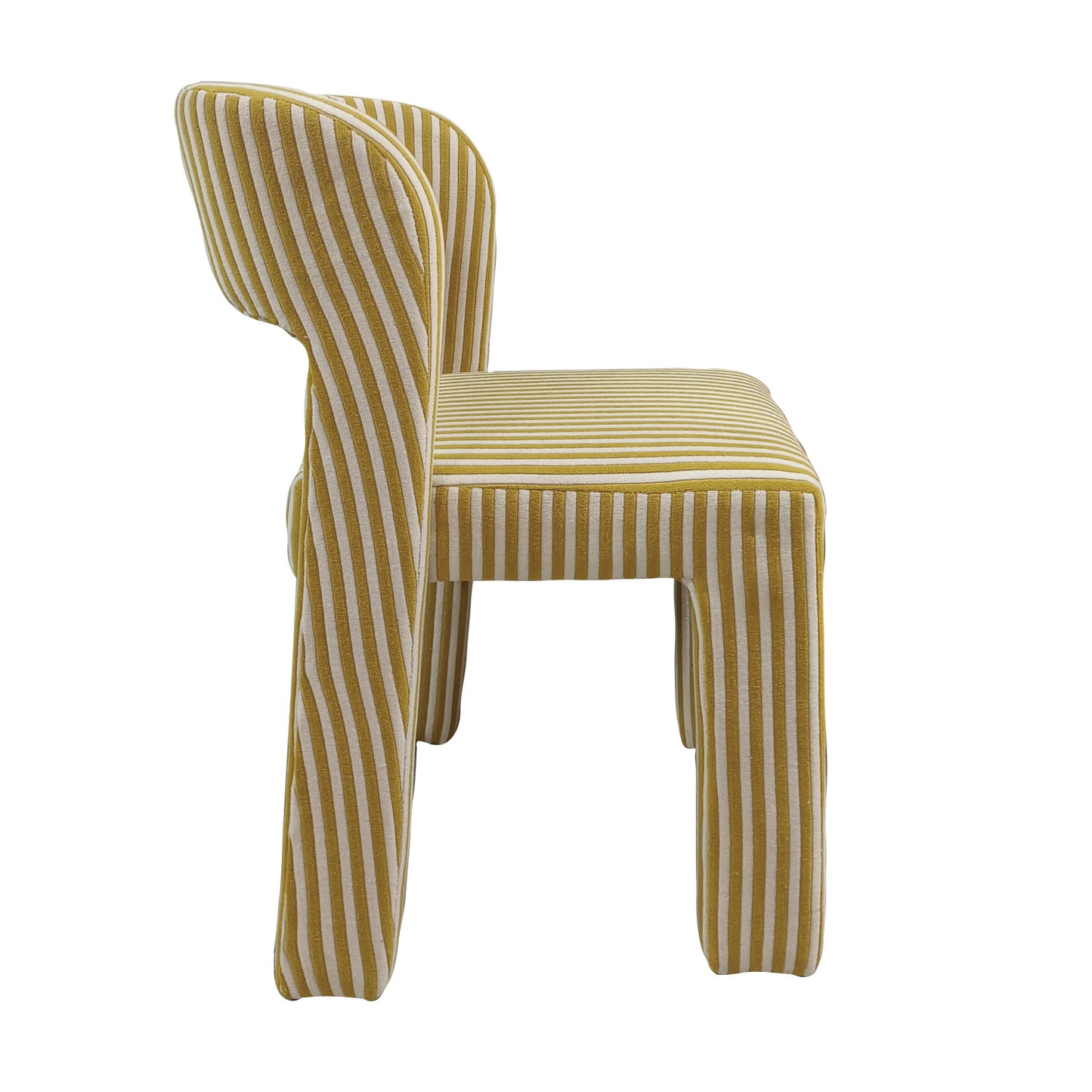 Upholstered Striped Dining Chair