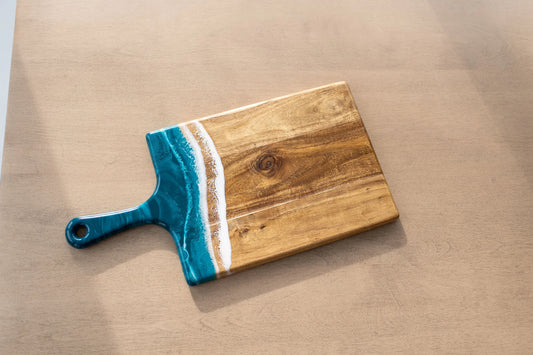 Large Acacia Cheese Board in Ocean Vibes