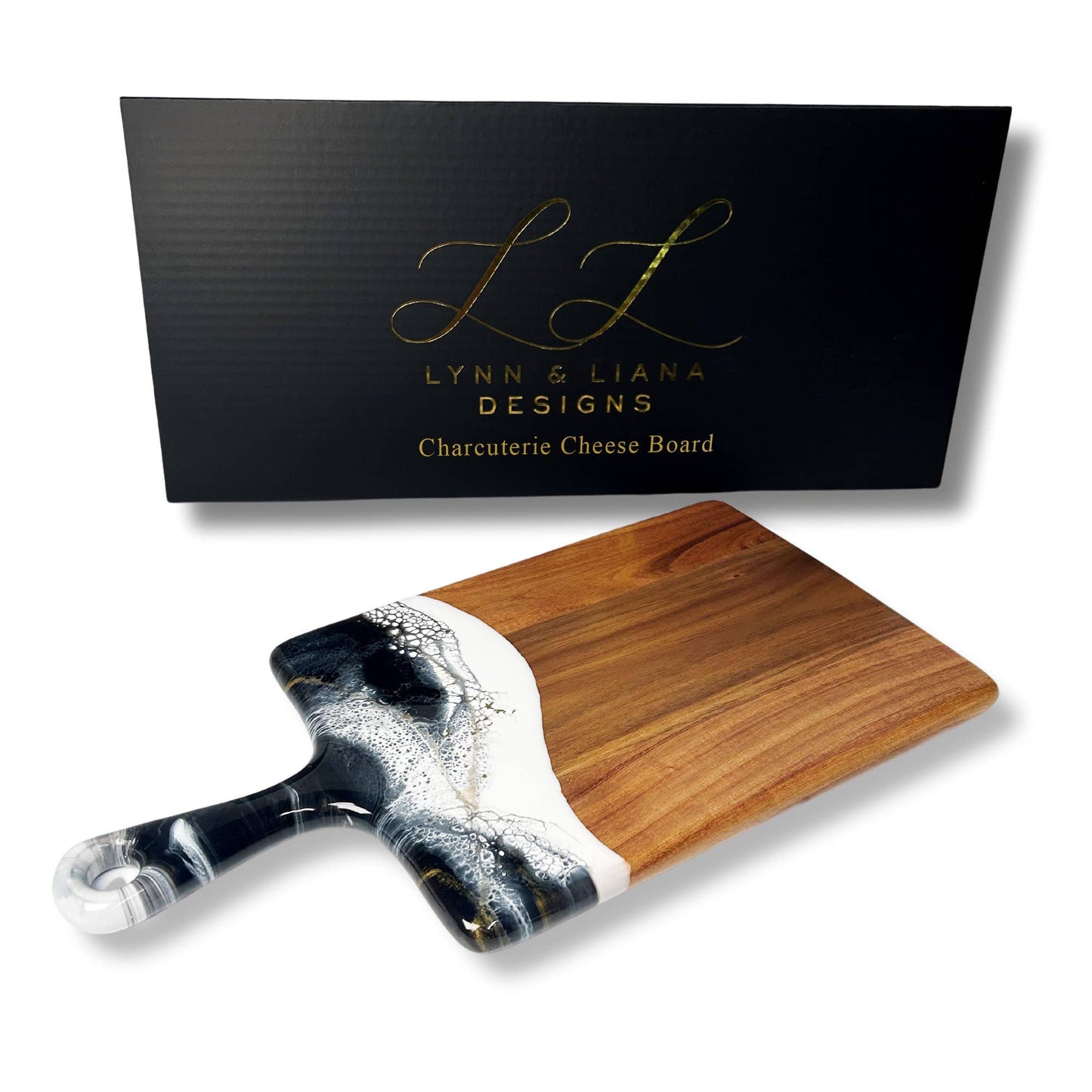 Medium Acacia Cheese Boards in Navy