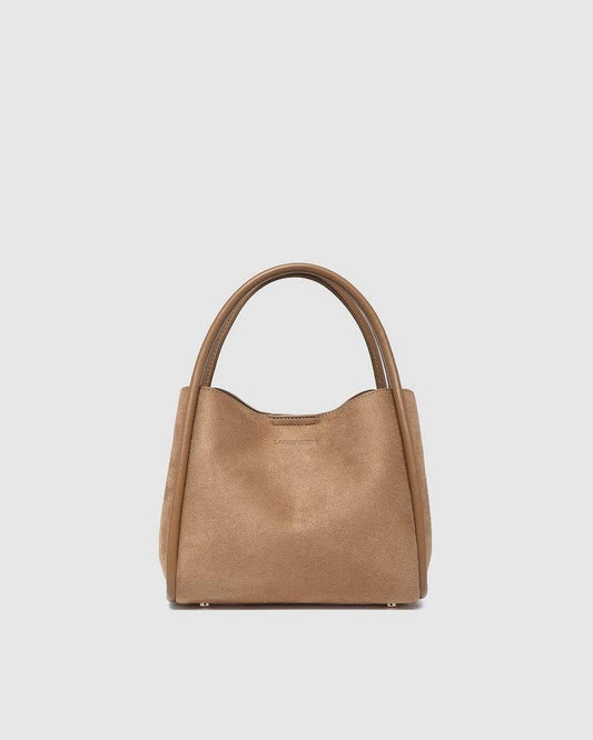 Steffie Suede Mini Tote Bag in Honey