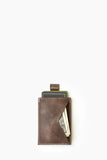 Lateral Pull-Up Wallet in Brown
