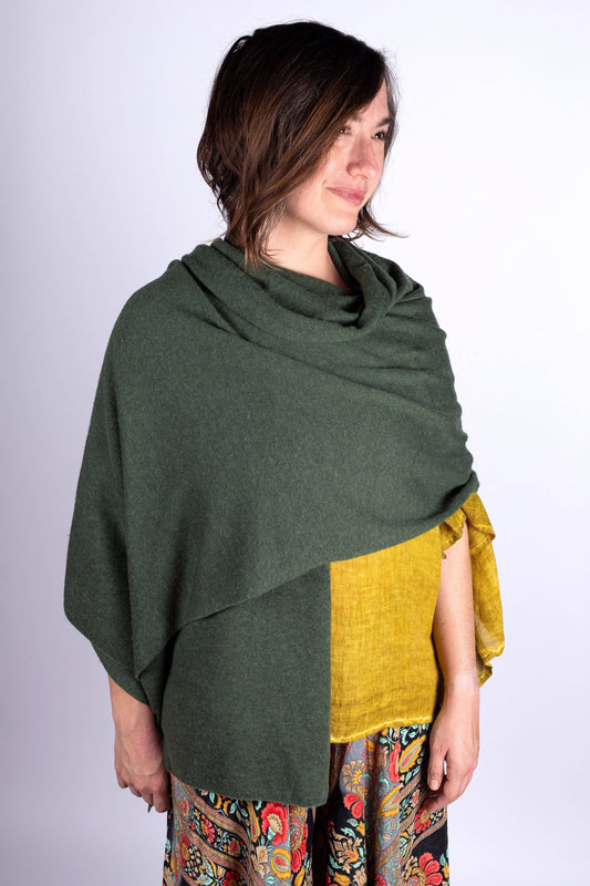 Cashmere Scarf/Wrap Seaweed