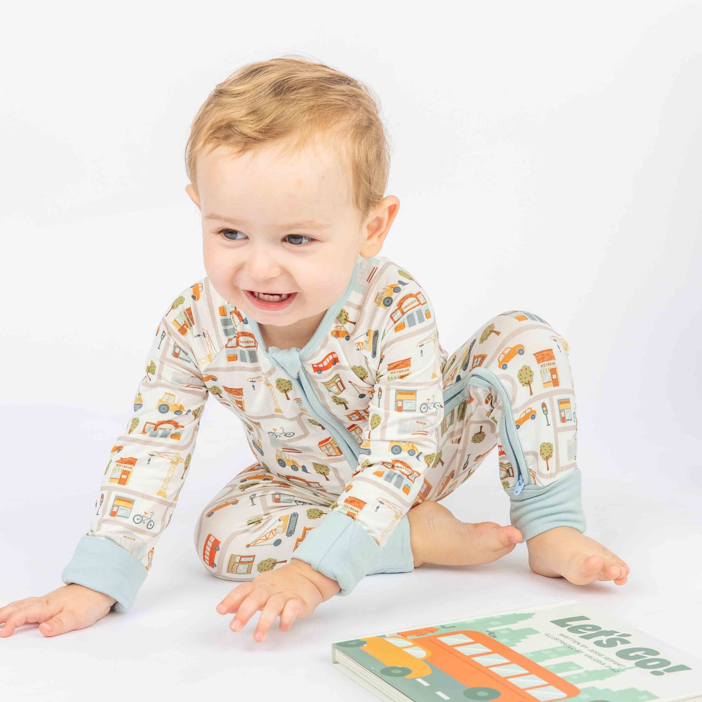 Let's Go! Bamboo Convertible Baby Pajamas