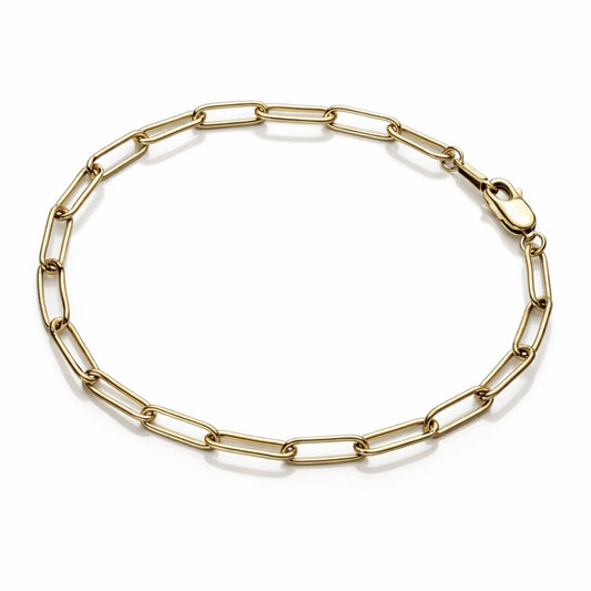 Essential Petite Paperclip Bracelet in Gold