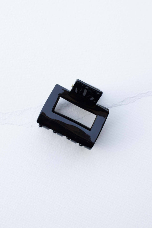 Eco Kylie Cellulose Acetate Hair Clip: Black