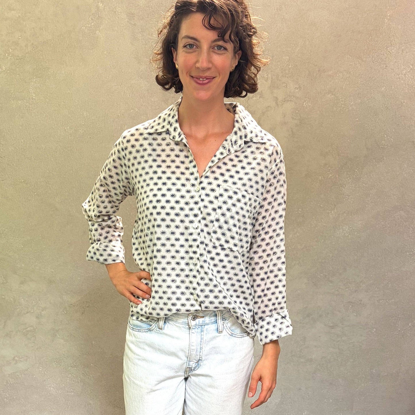 Pali Top- Rosa Snow in Lightweight Cotton