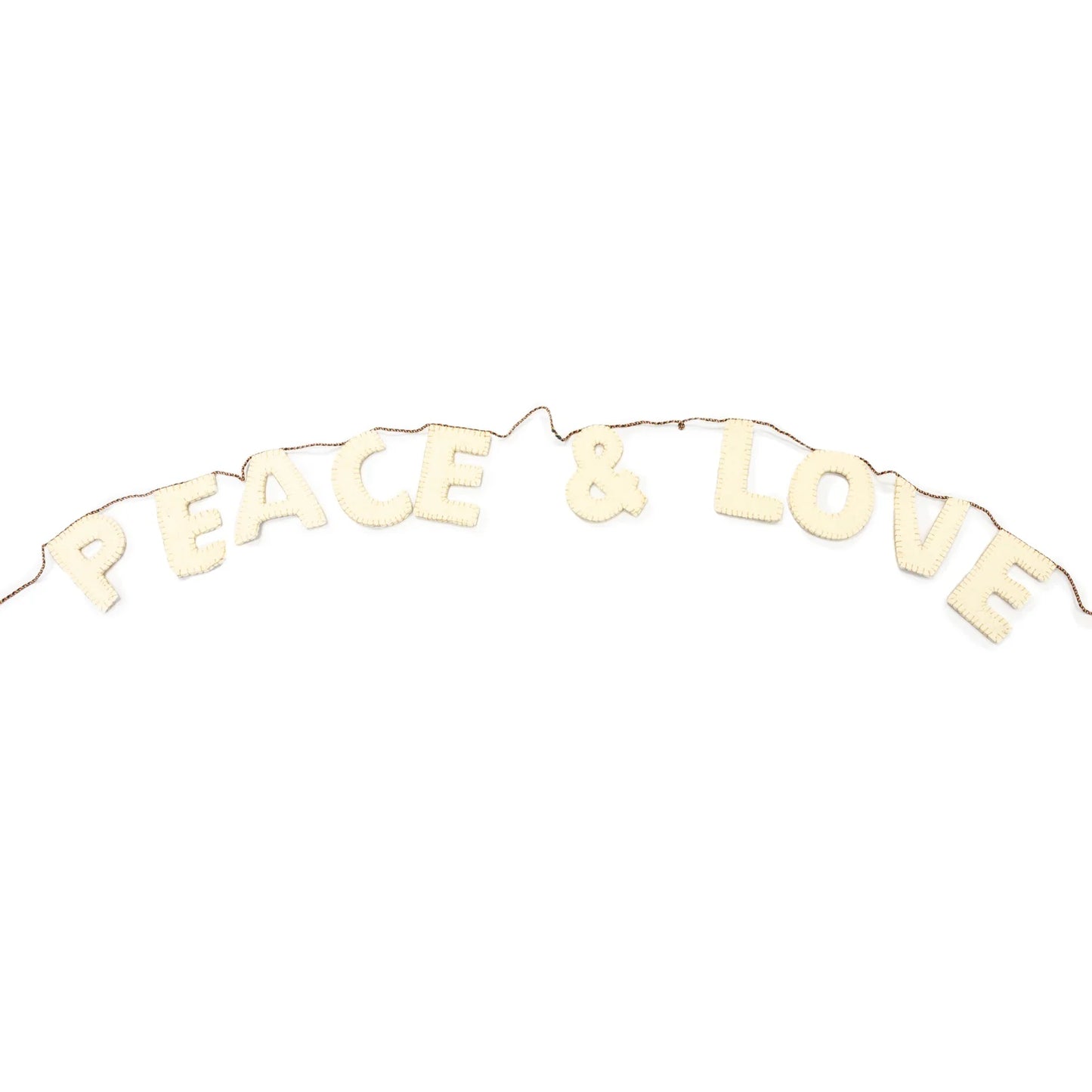 Felt Peace & Love Garland