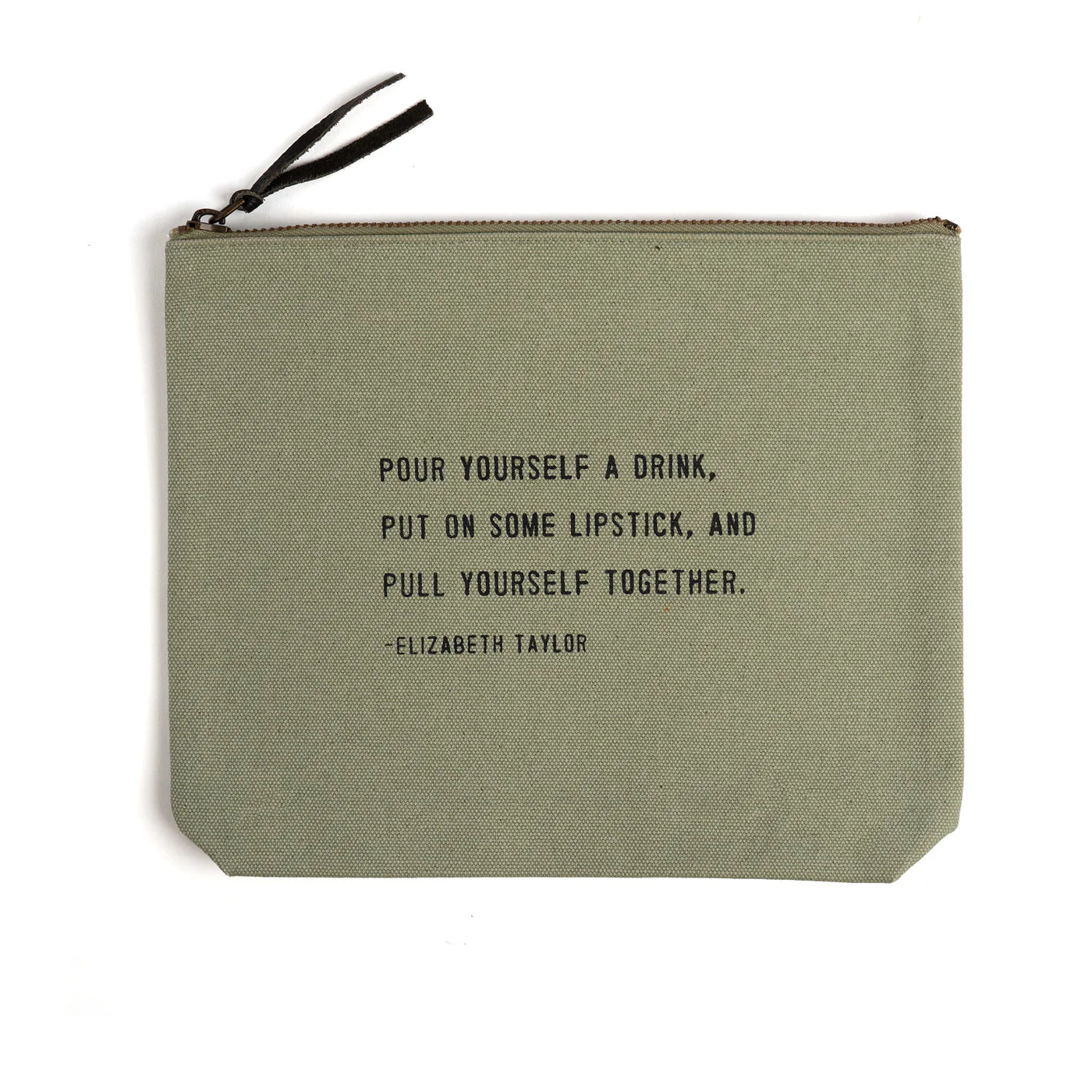 Canvas Zip Bag: Pull Yourself Together (Elizabeth Taylor) - Mint