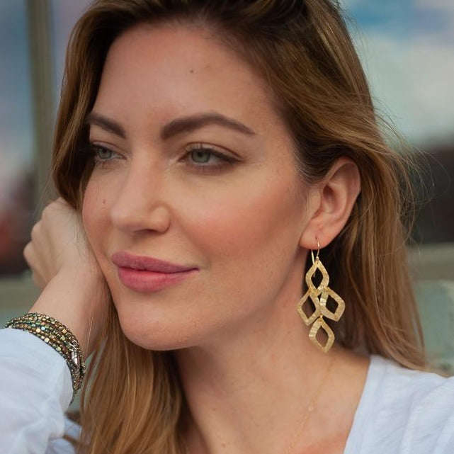 Cabo Iris Earring in Gold Foil