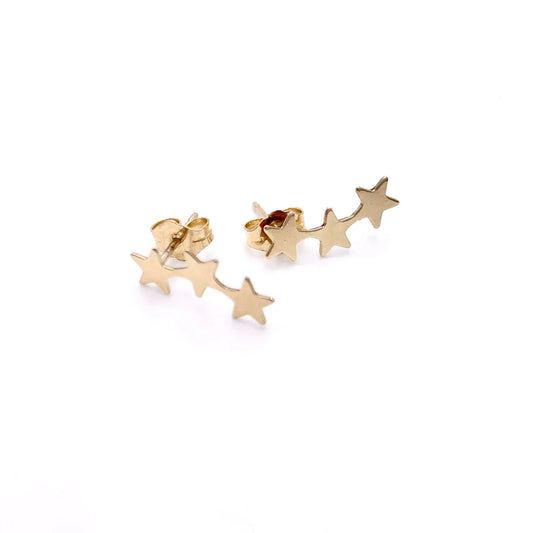 Teen Stud No 1 in 14k Gold-Filled Triple Star