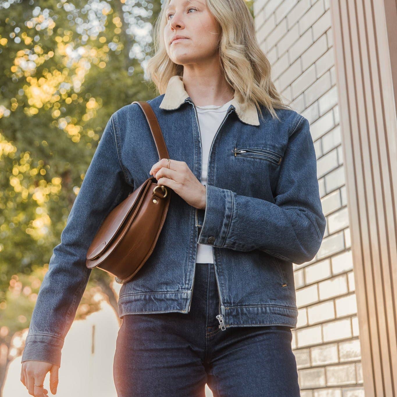 Stella Saddle Bag in Chestnut