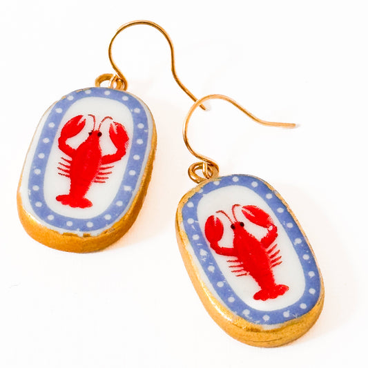 Ceramic Lobster Earrings