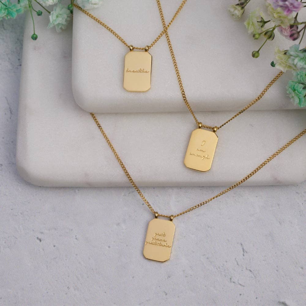 Breathe Necklace in Silver
