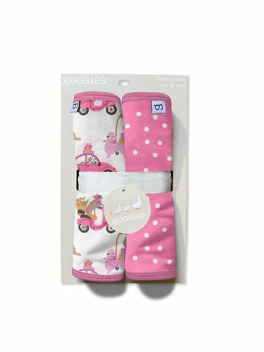Burp Cloth Set in Puppy Chic