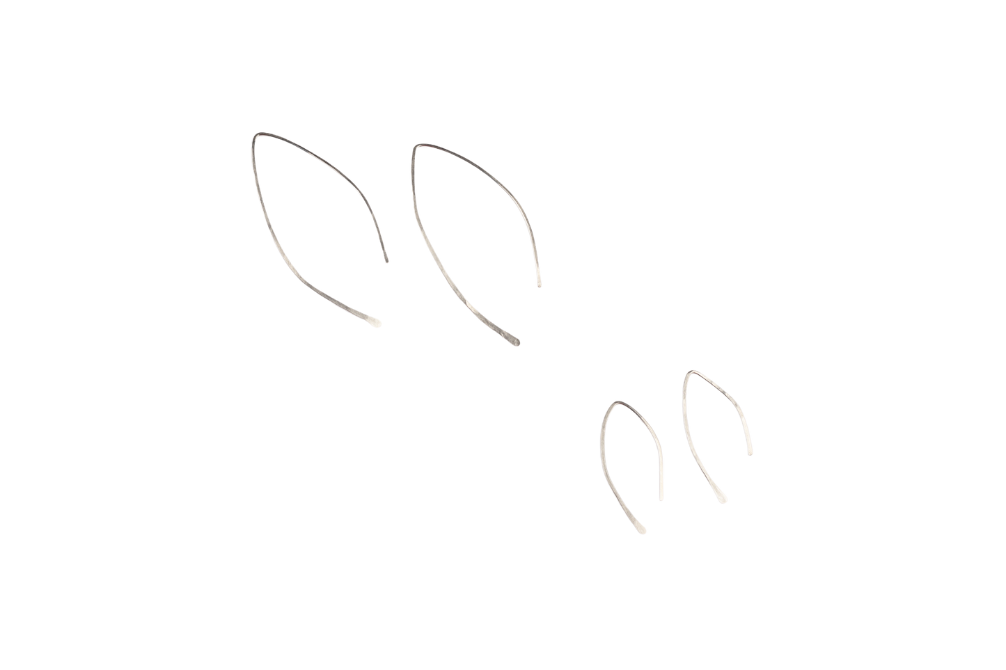 Qasioun Minimalist Mini-Threader Earrings in Sterling Silver