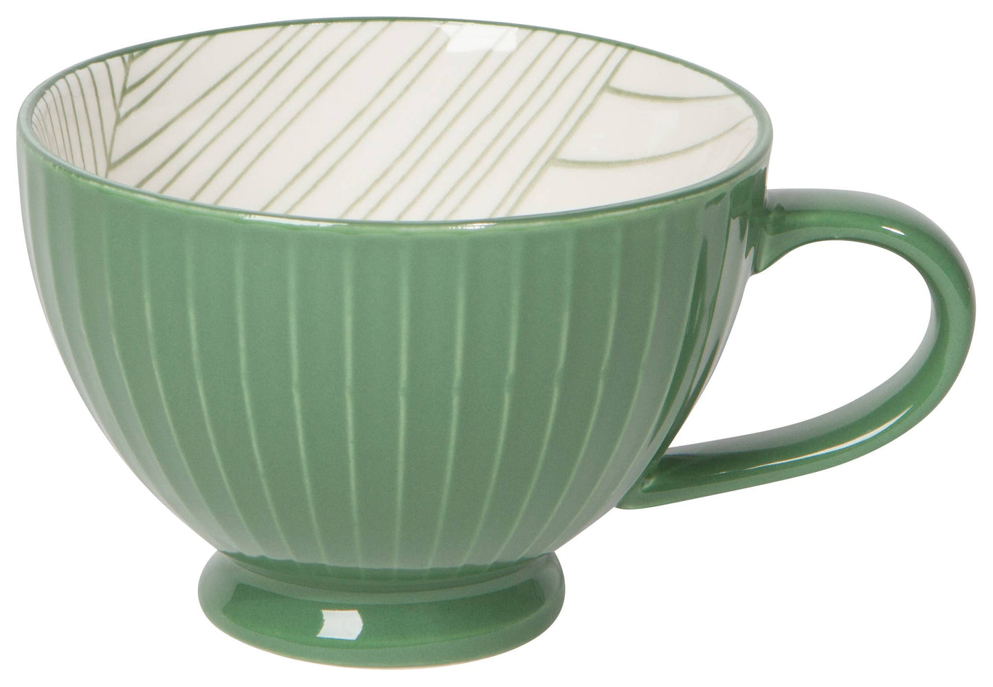 Elm Green Stamped Latte Mug