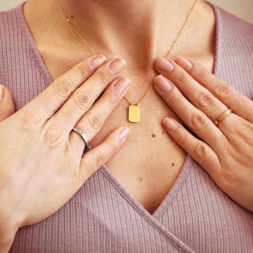 Beautiful Girl, You Can Do Hard Things Necklace in Gold