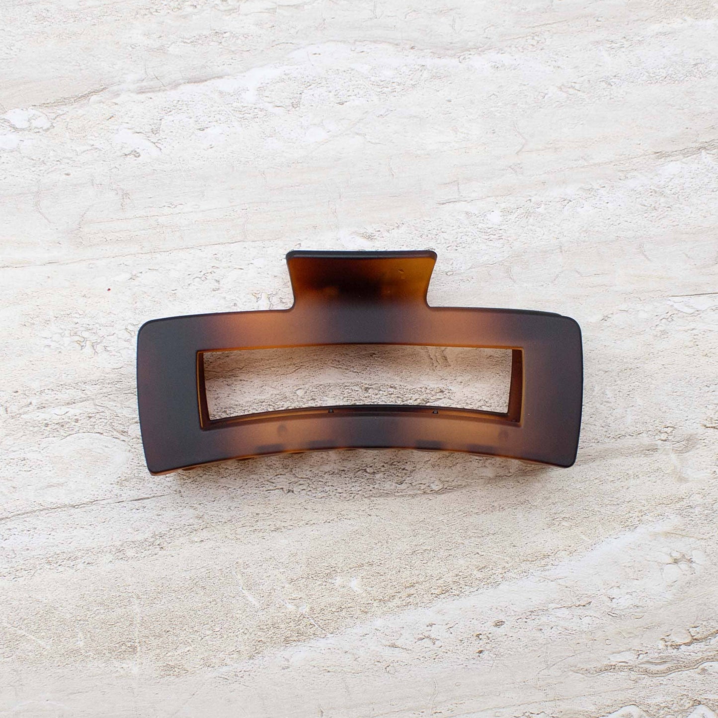 Jumbo Square Hair Clip: Matt Black