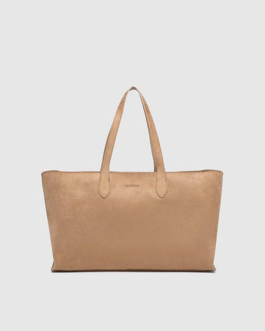 Elke Tote Bag in Suede Honey
