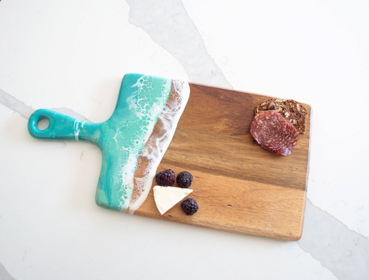 Medium Acacia Cheese Boards in Navy