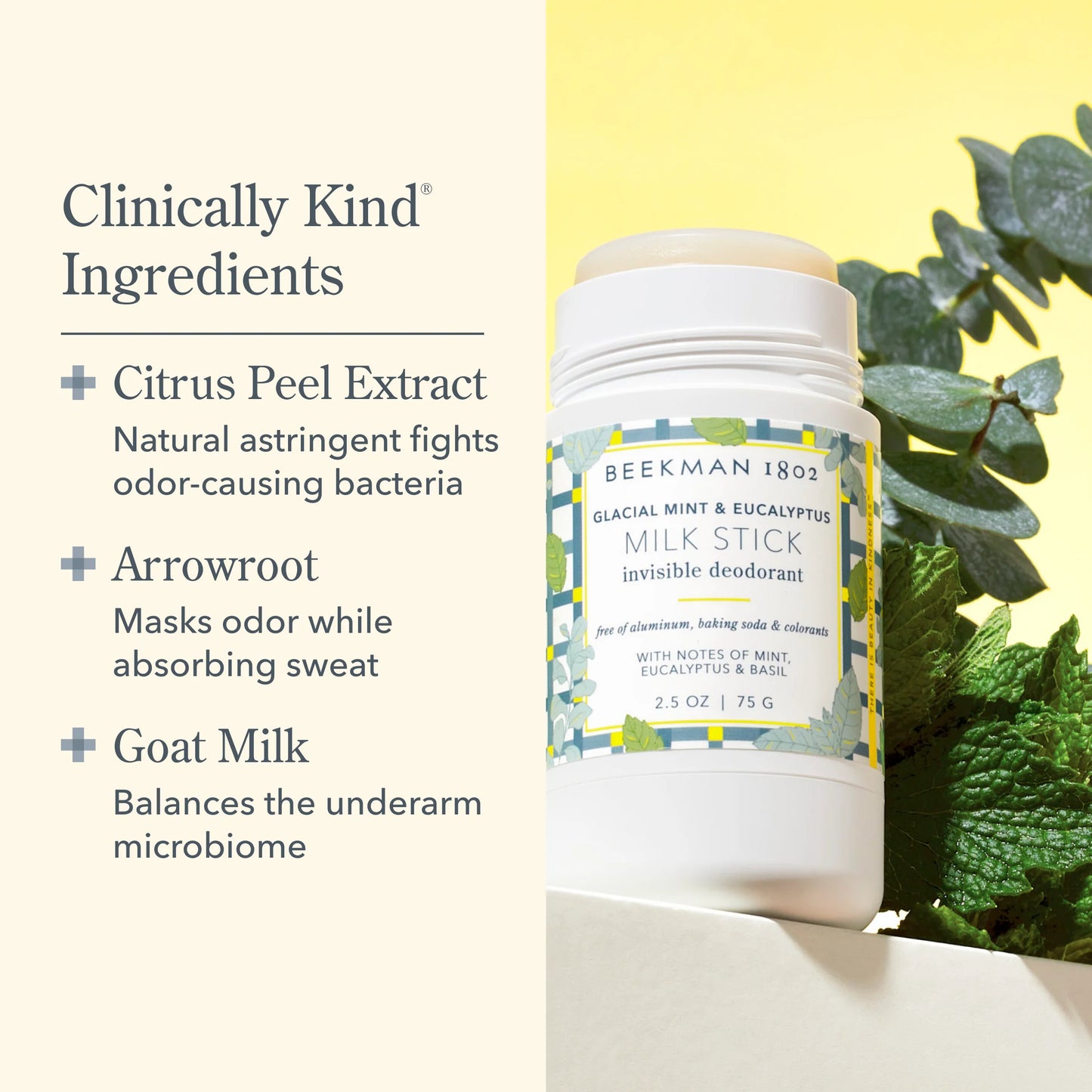 Milk Stick Deodorant (Glacial Mint & Eucalyptus)