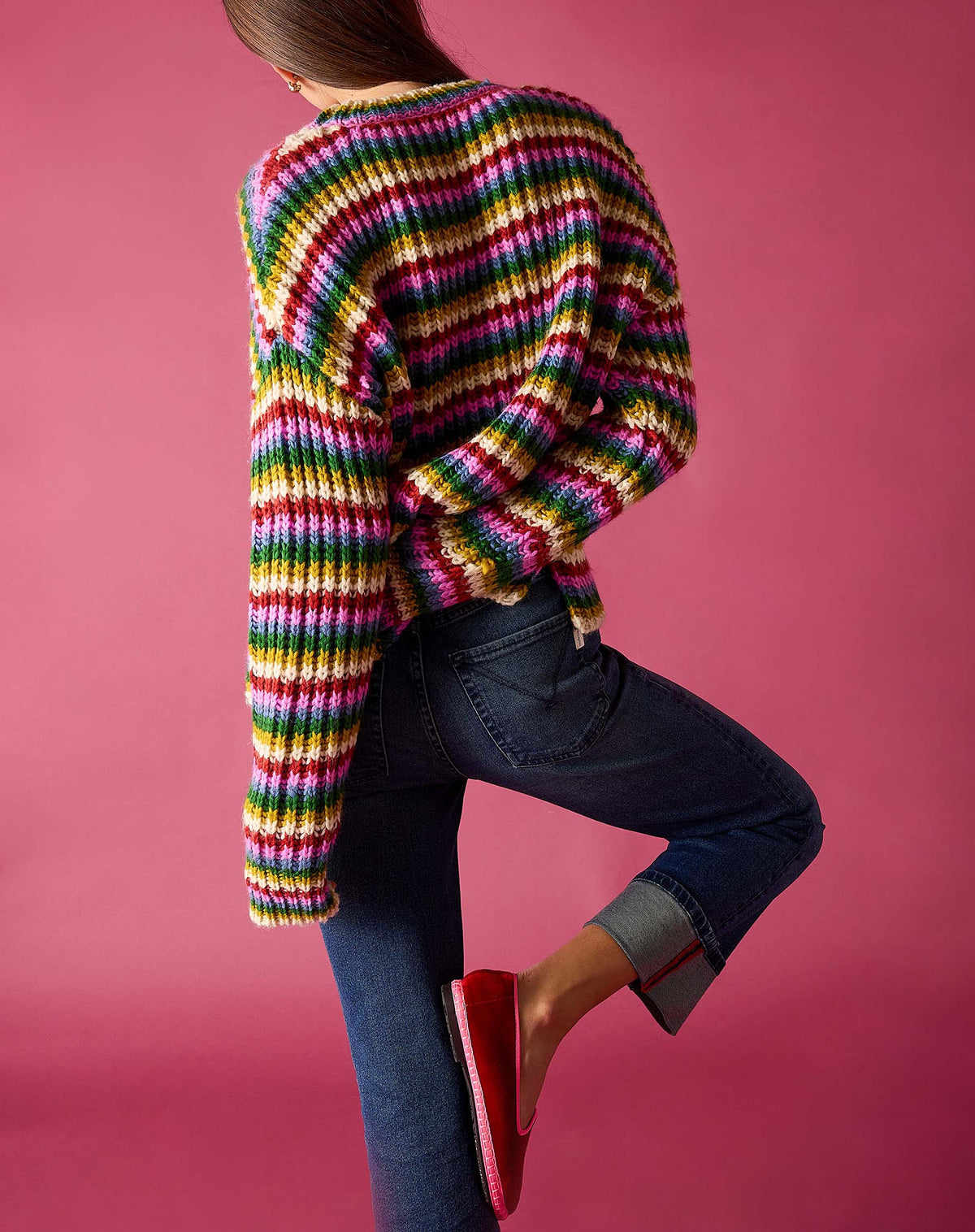 Golden Days Stripe Sweater in Multi Stripe