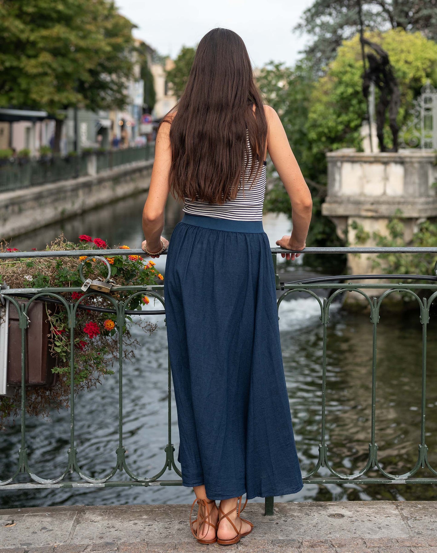 Hermosa Maxi Skirt in Navy