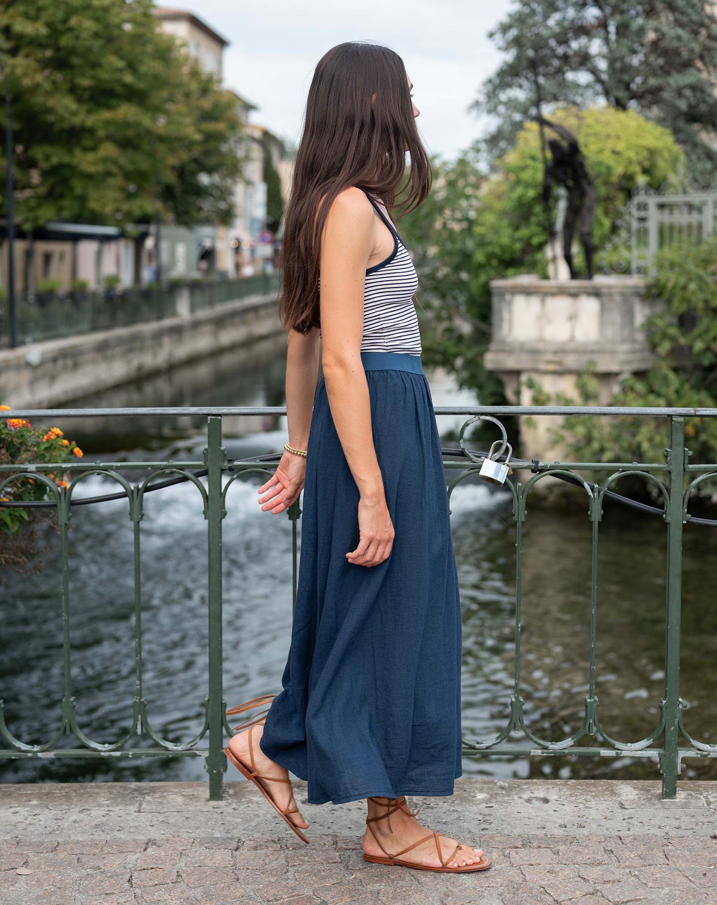 Hermosa Maxi Skirt in Navy