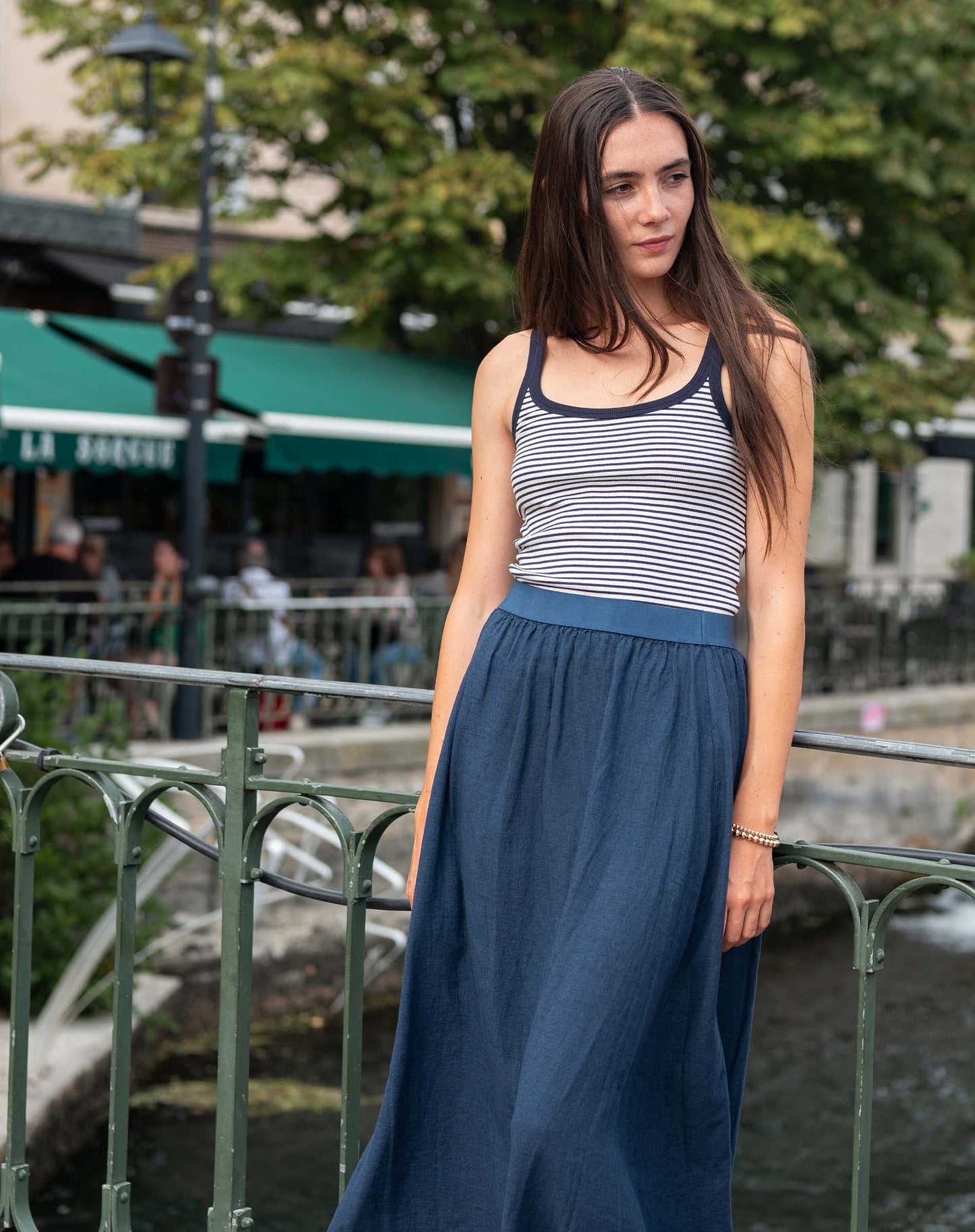 Hermosa Maxi Skirt in Navy