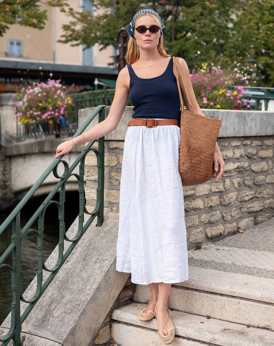 Hermosa Maxi Skirt in White