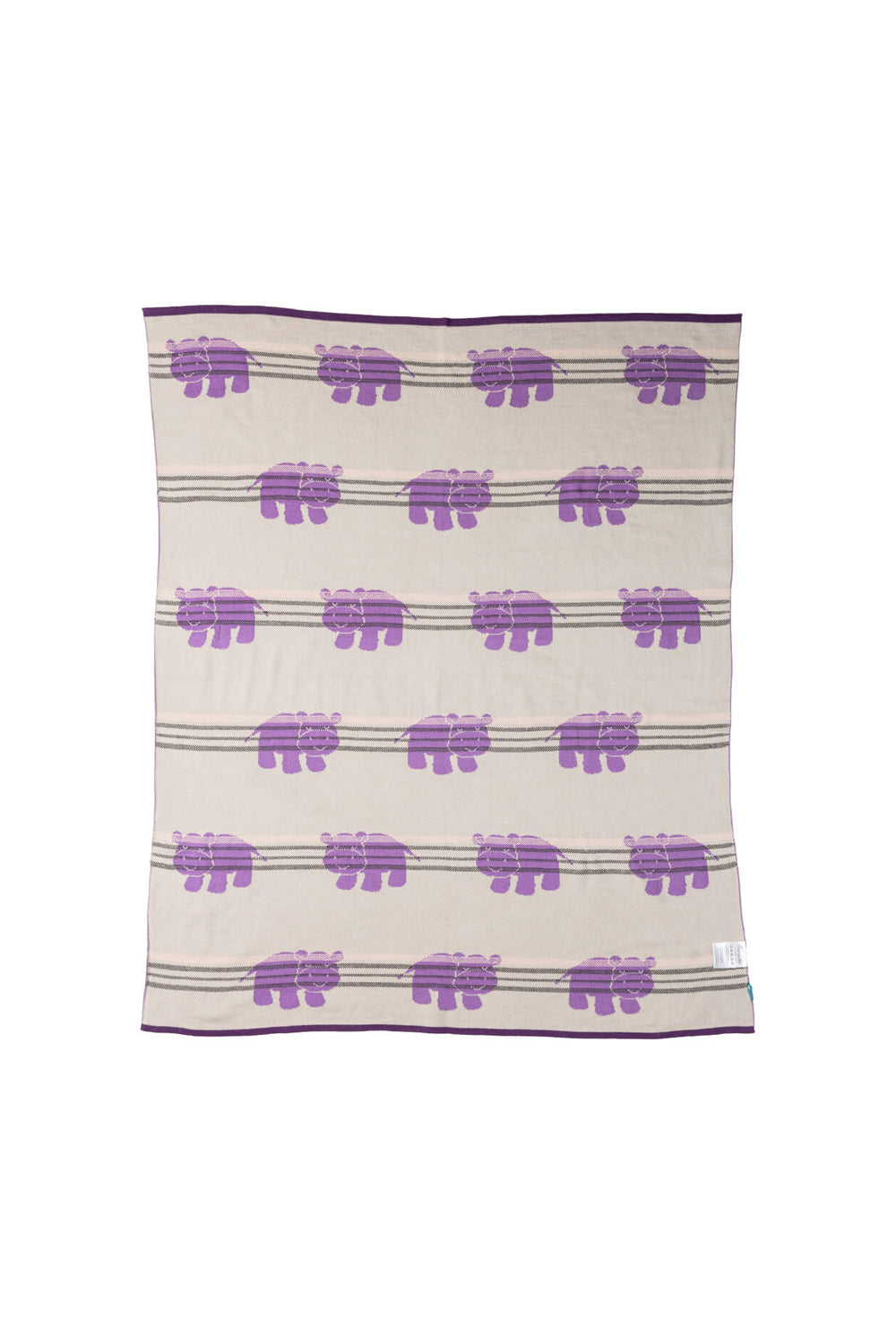 Baby Blanket in Purple Hippo