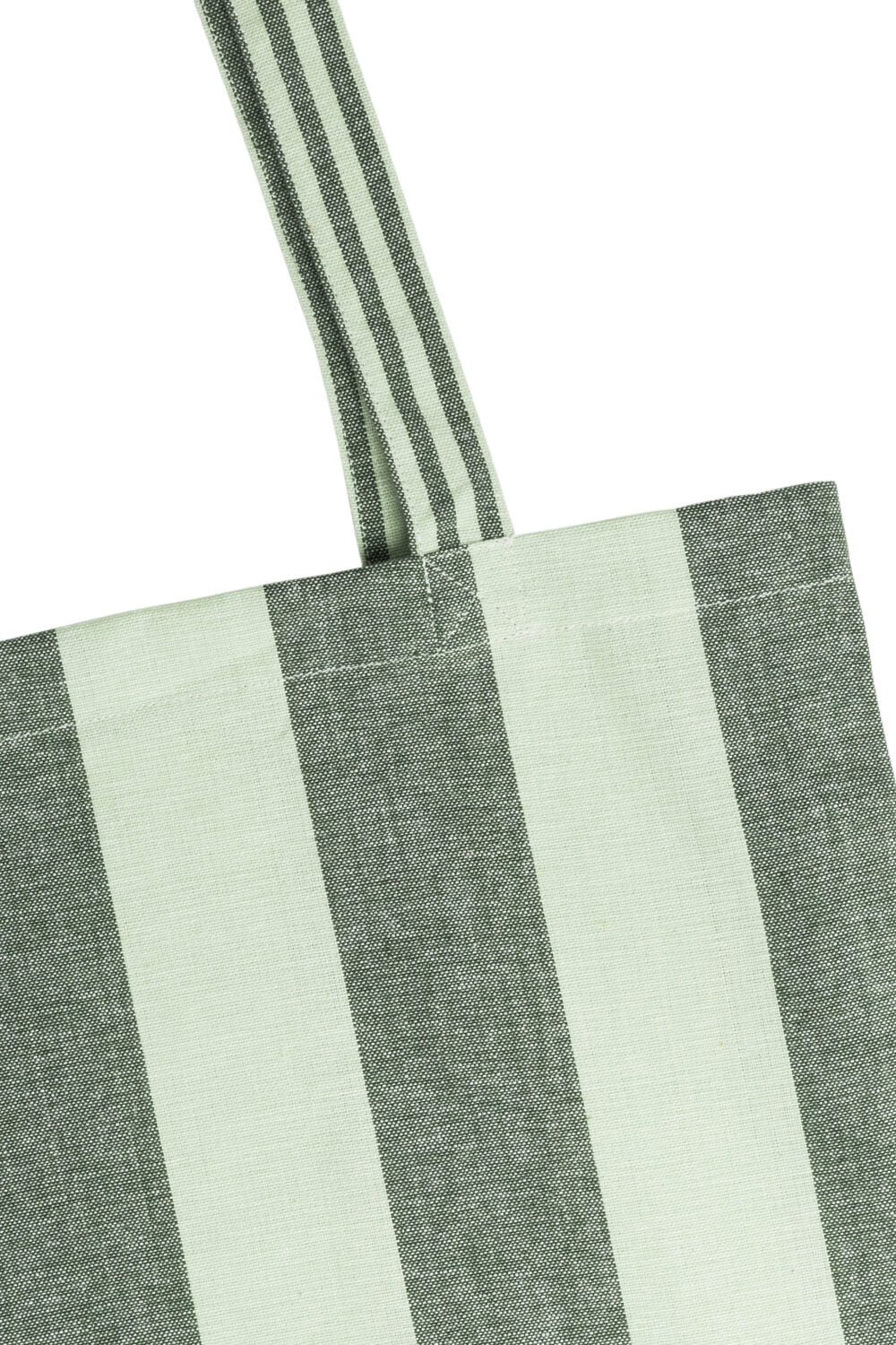 Shopping Bag in Green Stripes