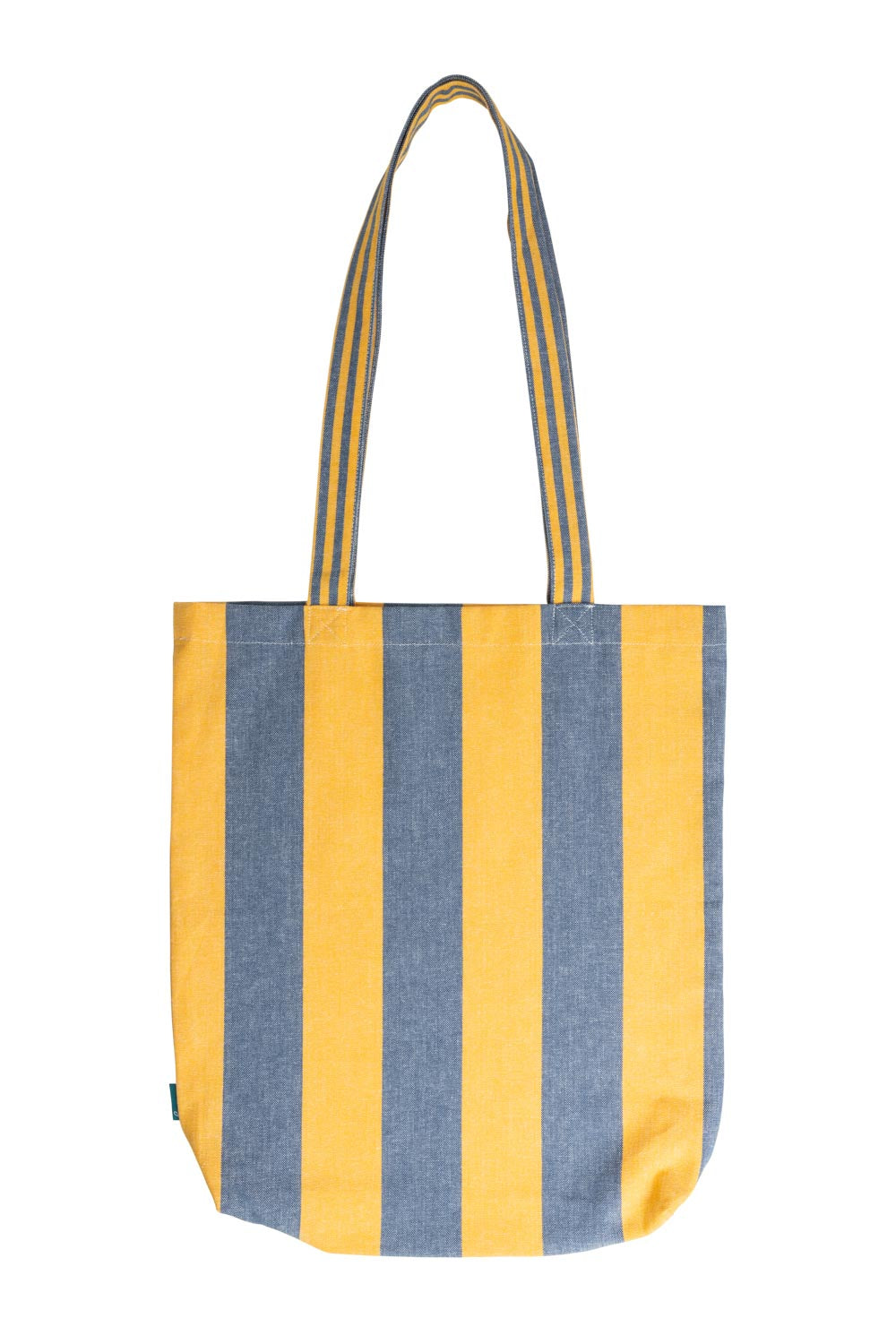 Shopping Bag in Yellow & Blue Stripes