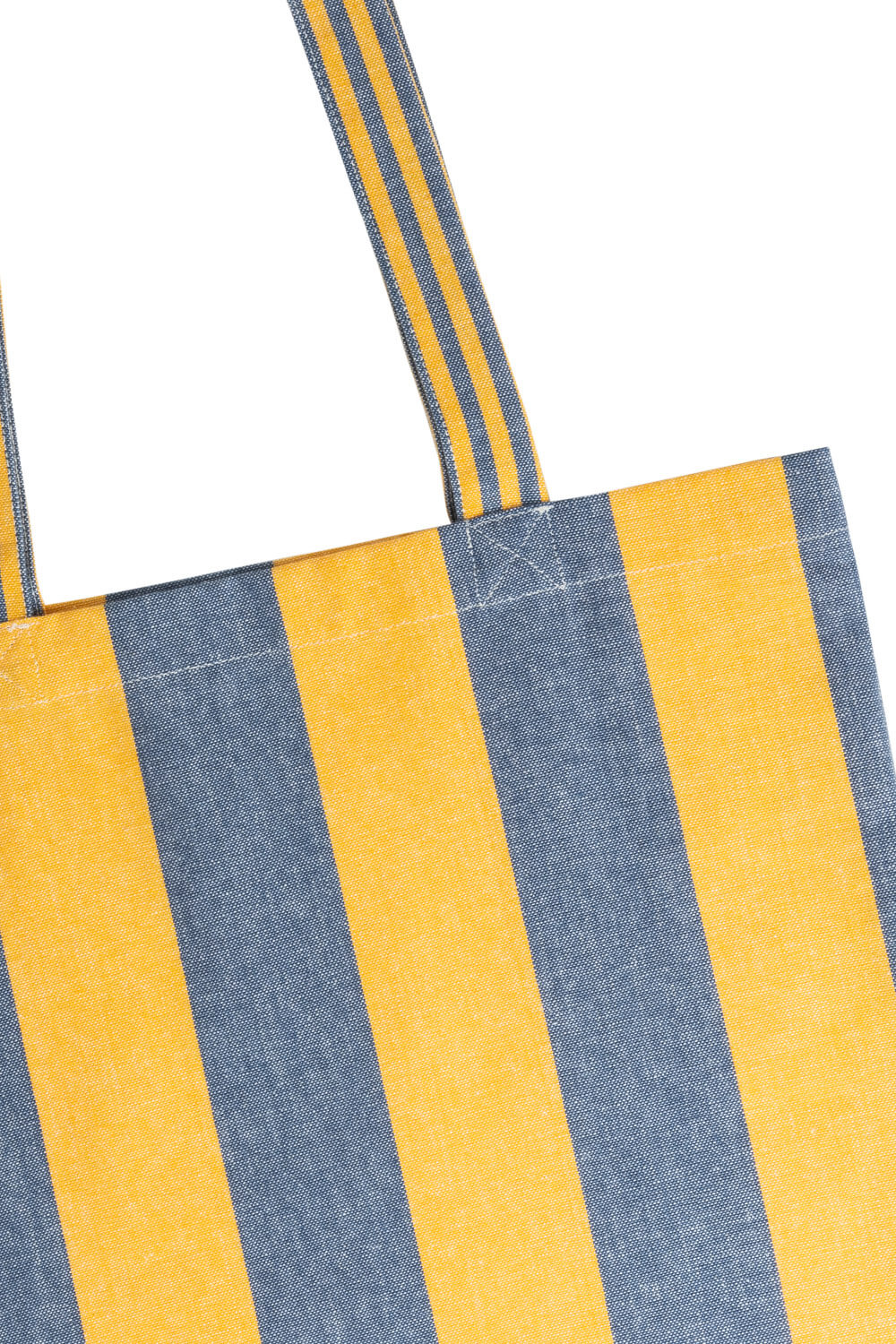 Shopping Bag in Yellow & Blue Stripes