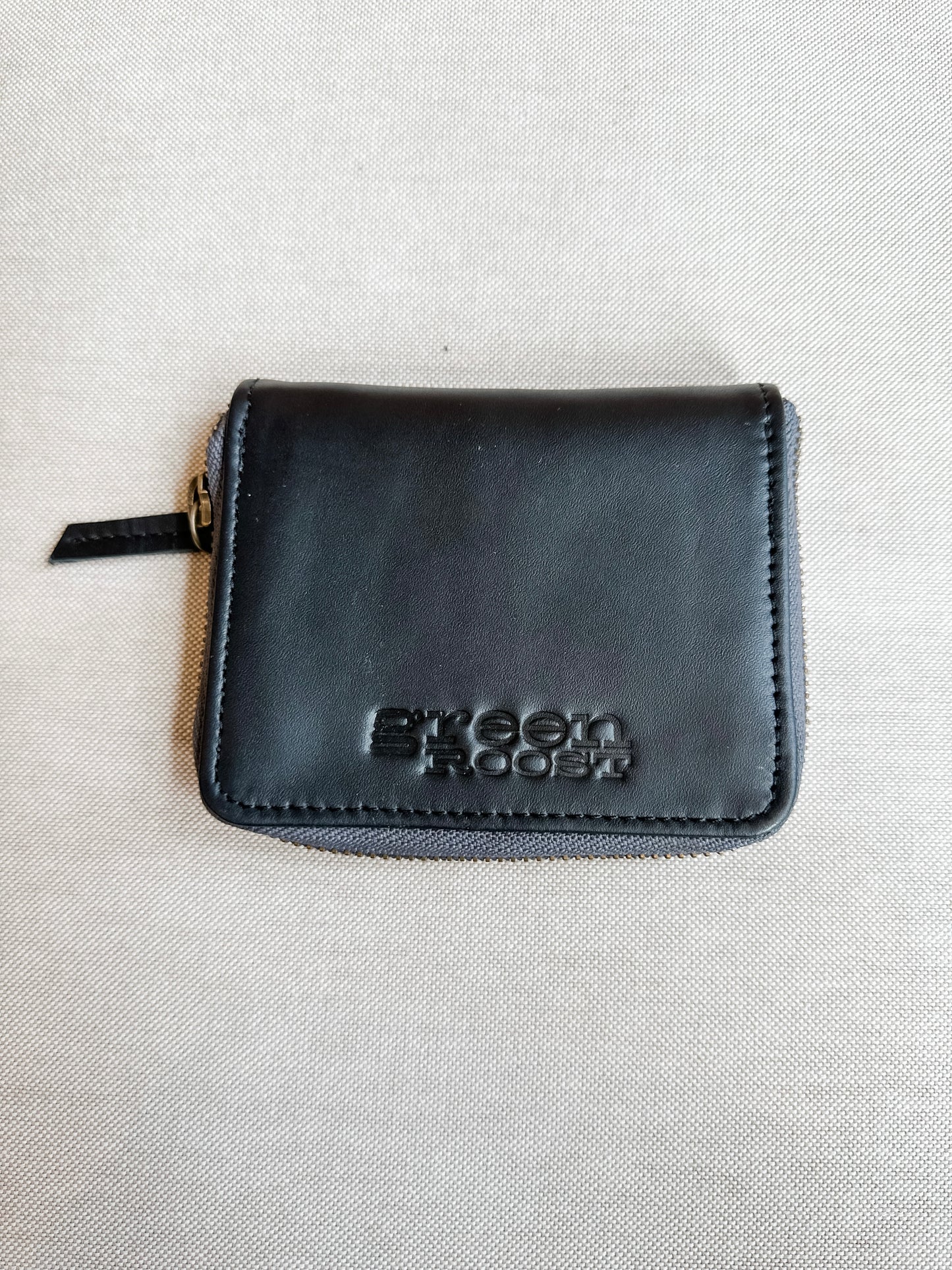 Compact Zipper Wallet in Black (India Collection)