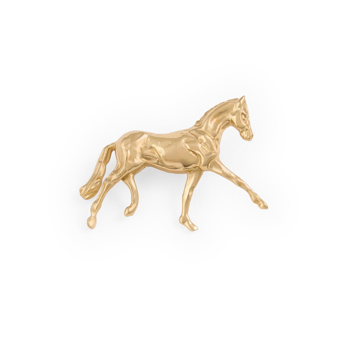 Calliope Horse Brooch in Brass by INK + ALLOY