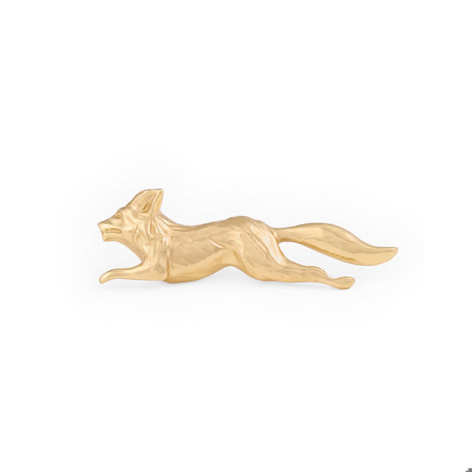 Felicity Fox Brooch in Brass by INK + ALLOY