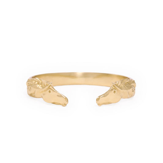 Calliope Horse Cuff Bracelet in Brass by INK + ALLOY