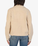 Perla Button Down Jacket with Flap Pockets (Light Khaki)