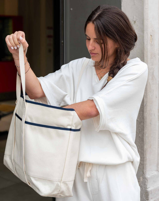 La Plage Tote in Classic Cream