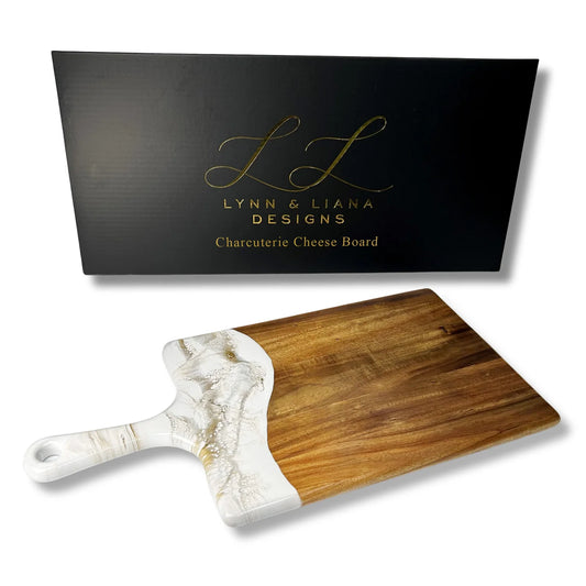 Medium Acacia Cheese Boards in Gold Quartz