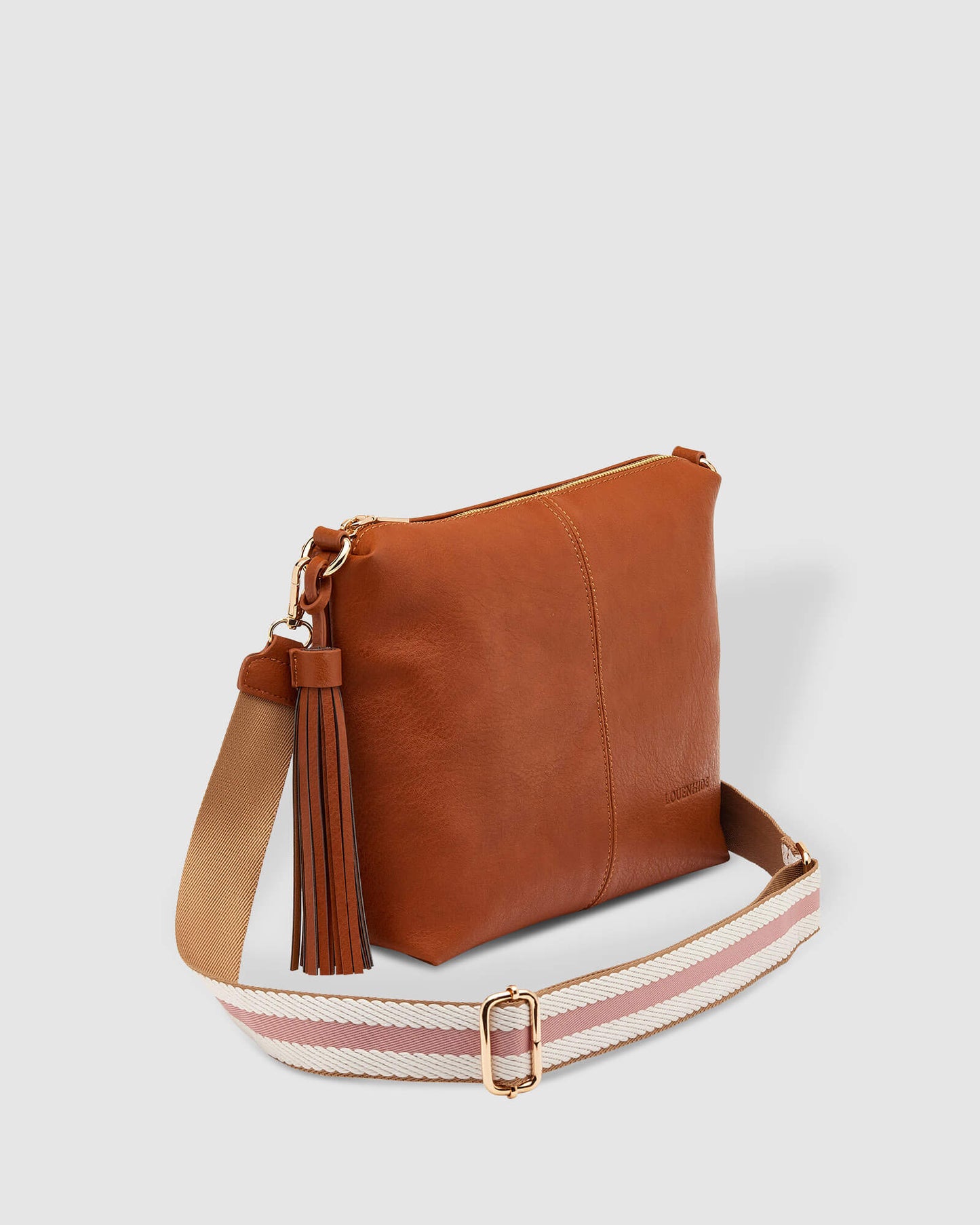 Daisy Stripe Crossbody Bag in Tan