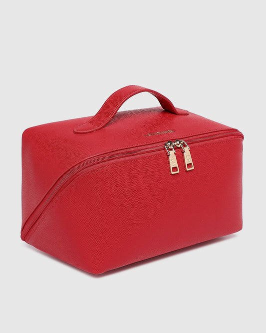 Ellis Makeup Bag in Red