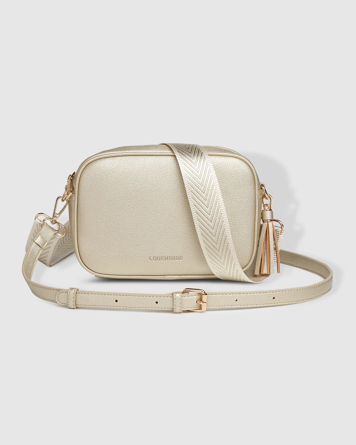 Ginger Metallic Crossbody Bag in Gold