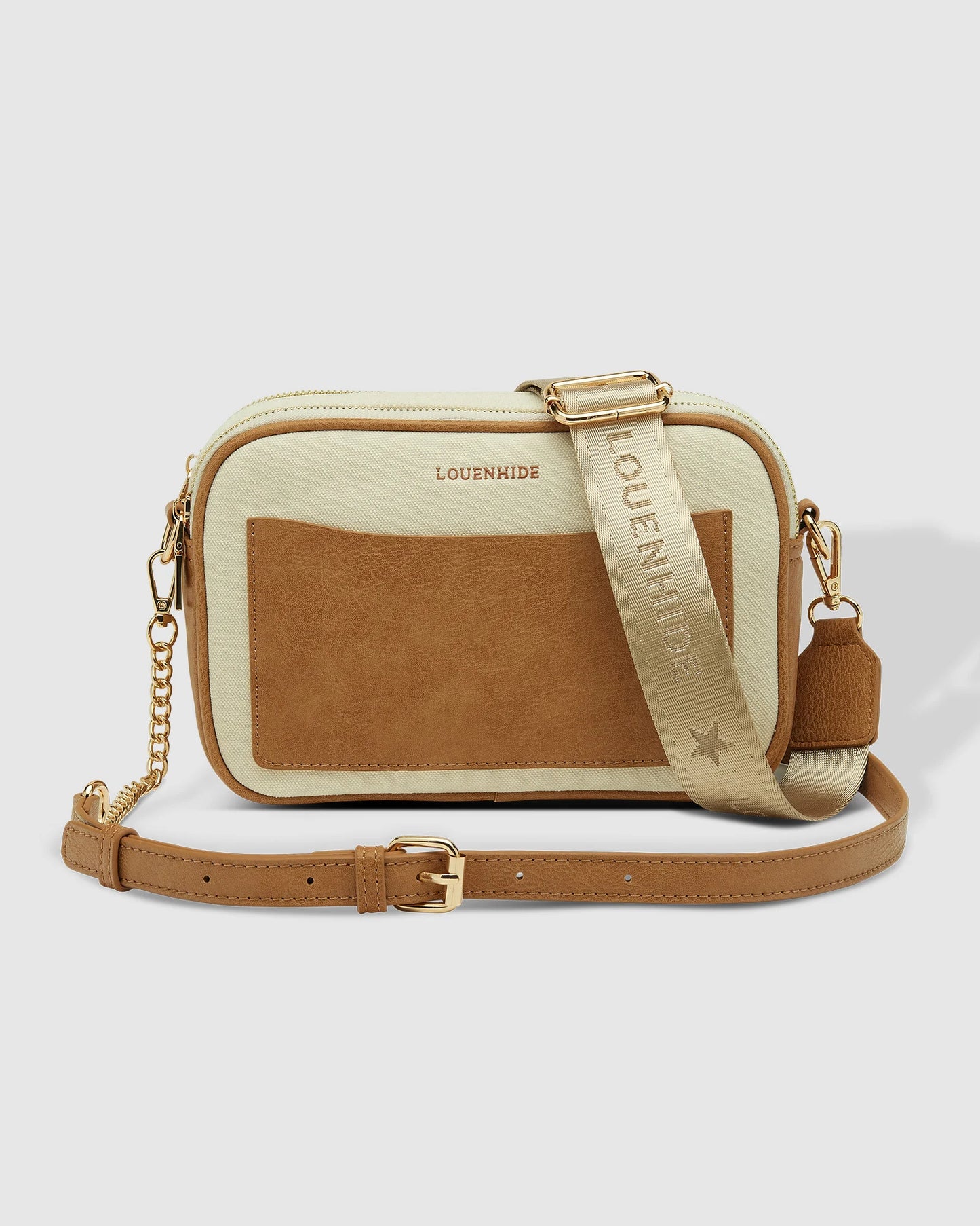 Jolene Canvas Crossbody Bag in Camel