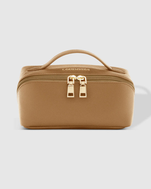 Ellis Makeup Bag in Camel